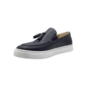 Life Style Butiken Ανδρικά Δερμάτινα Loafers LS475 Navy