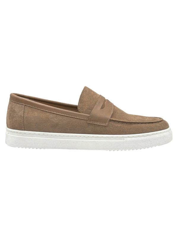 Life Style Butiken Ανδρικά Suede Δερμάτινα Loafers LS478 Πούρο
