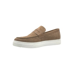 Life Style Butiken Ανδρικά Suede Δερμάτινα Loafers LS478 Πούρο