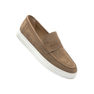Life Style Butiken Ανδρικά Suede Δερμάτινα Loafers LS478 Πούρο