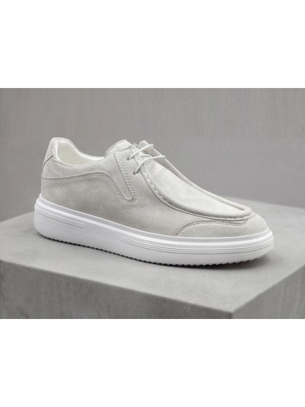 Life Style Butiken Ανδρικά Μοκασίνια Suede με κορδόνια LS1B-614 Γκρι