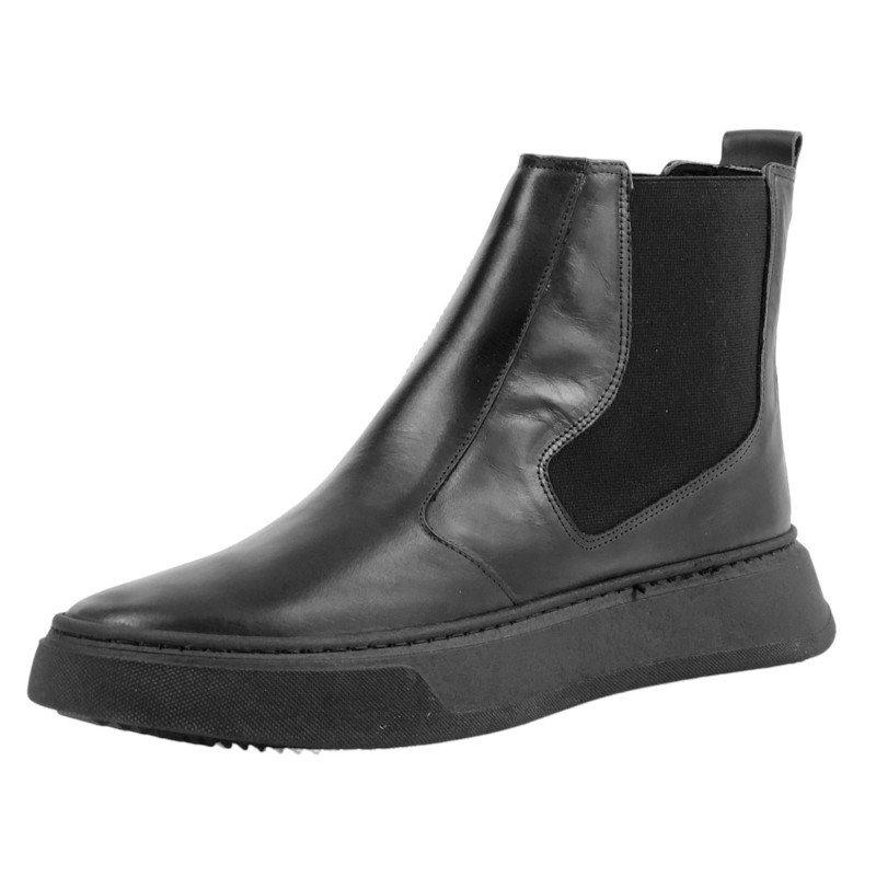 Ανδρικά δερμάτινα μποτάκια Chelsea MAINSTONE 699 Black Ανδρικά