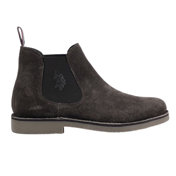 Ανδρικά δερμάτινα μποτάκια U.S. Polo Assn - MUST001A-DBR001- Καφέ