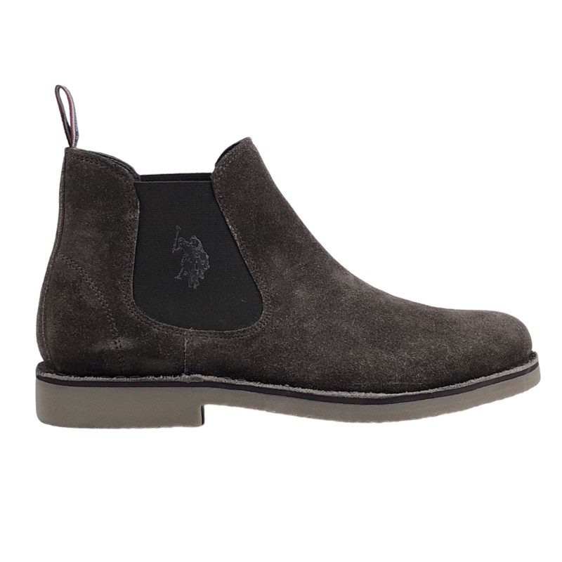 Ανδρικά δερμάτινα μποτάκια U.S. Polo Assn - MUST001A-DBR001- Καφέ Ανδρικά