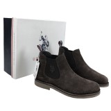 Ανδρικά δερμάτινα μποτάκια U.S. Polo Assn - MUST001A-DBR001- Καφέ 7
