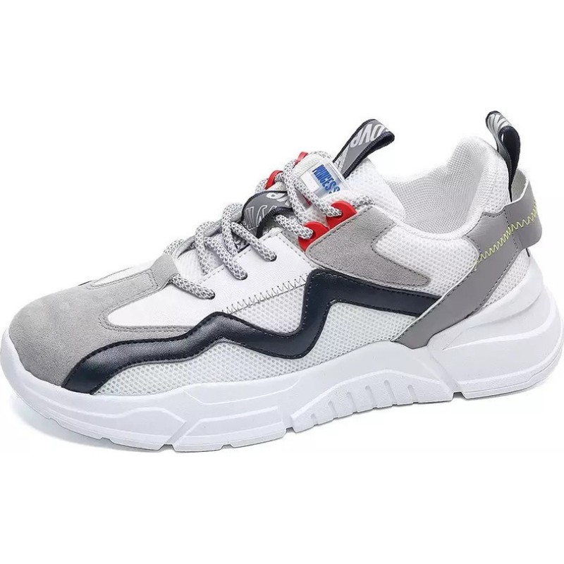 Life Style Butiken Running Shoes for Men Χρωματιστό παπούτσι 4X33 λευκό με μπλε και κόκκινο Ανδρικά