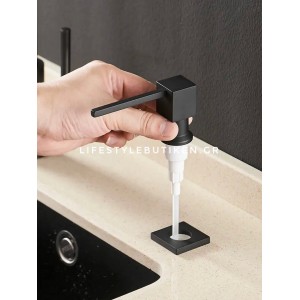 NARON NR7002B Εντοιχιζόμενος Dispenser Σαπουνιού Κουζίνας Μεταλλικό 500ml Black Matt