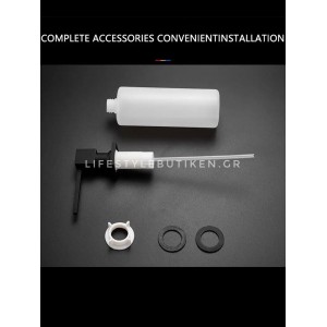 NARON NR7002B Εντοιχιζόμενος Dispenser Σαπουνιού Κουζίνας Μεταλλικό 500ml Black Matt