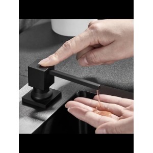 NARON NR7002B Εντοιχιζόμενος Dispenser Σαπουνιού Κουζίνας Μεταλλικό 500ml Black Matt