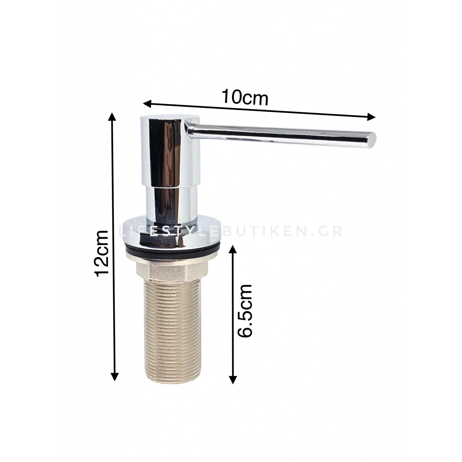 NARON NR8001C Εντοιχιζόμενος Dispenser Σαπουνιού Κουζίνας Μεταλλικό 500ml CHROME