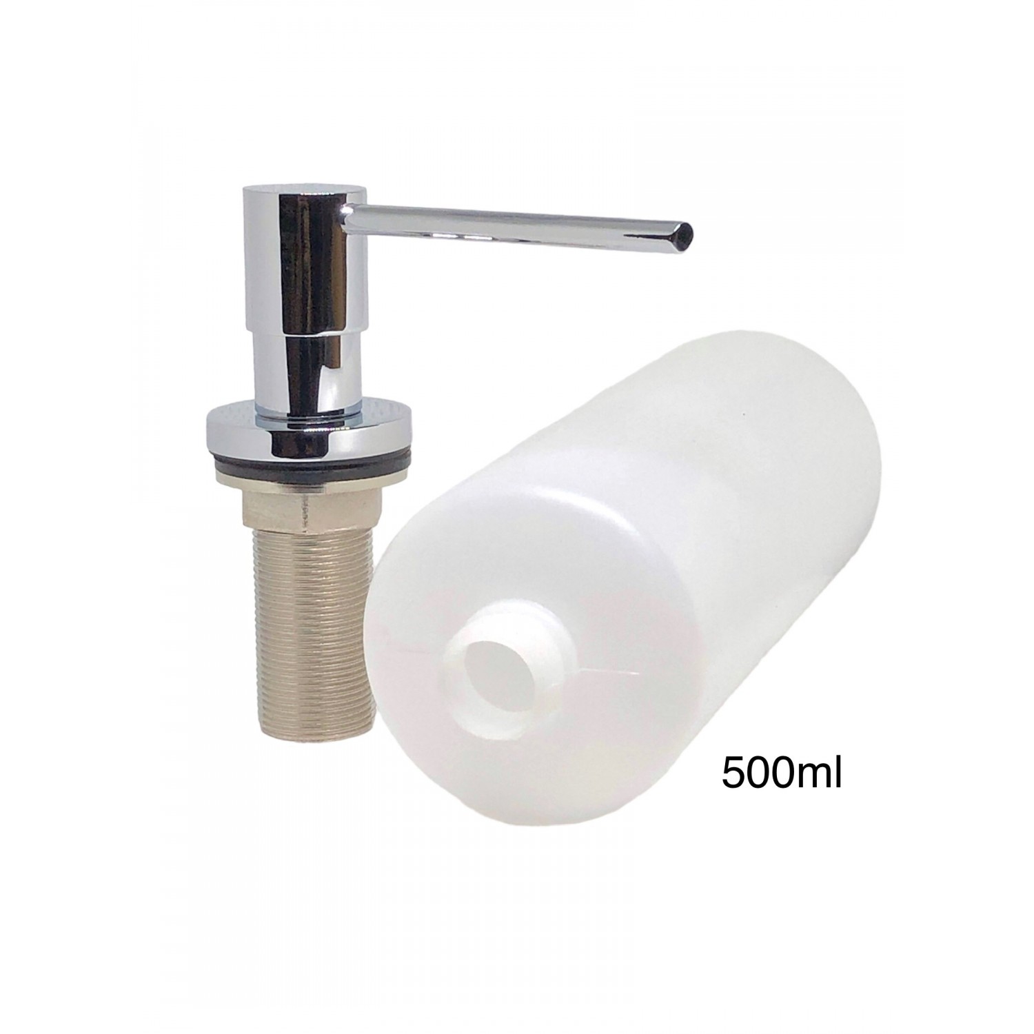 NARON NR8001C Εντοιχιζόμενος Dispenser Σαπουνιού Κουζίνας Μεταλλικό 500ml CHROME