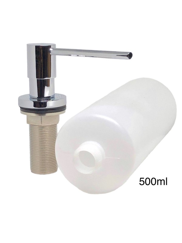 NARON NR8001C Εντοιχιζόμενος Dispenser Σαπουνιού Κουζίνας Μεταλλικό 500ml CHROME