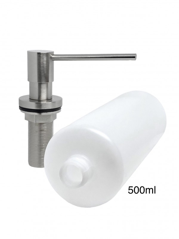 NARON NR8003MN Εντοιχιζόμενος Dispenser Σαπουνιού Κουζίνας Μεταλλικό 500ml MAT NICKEL