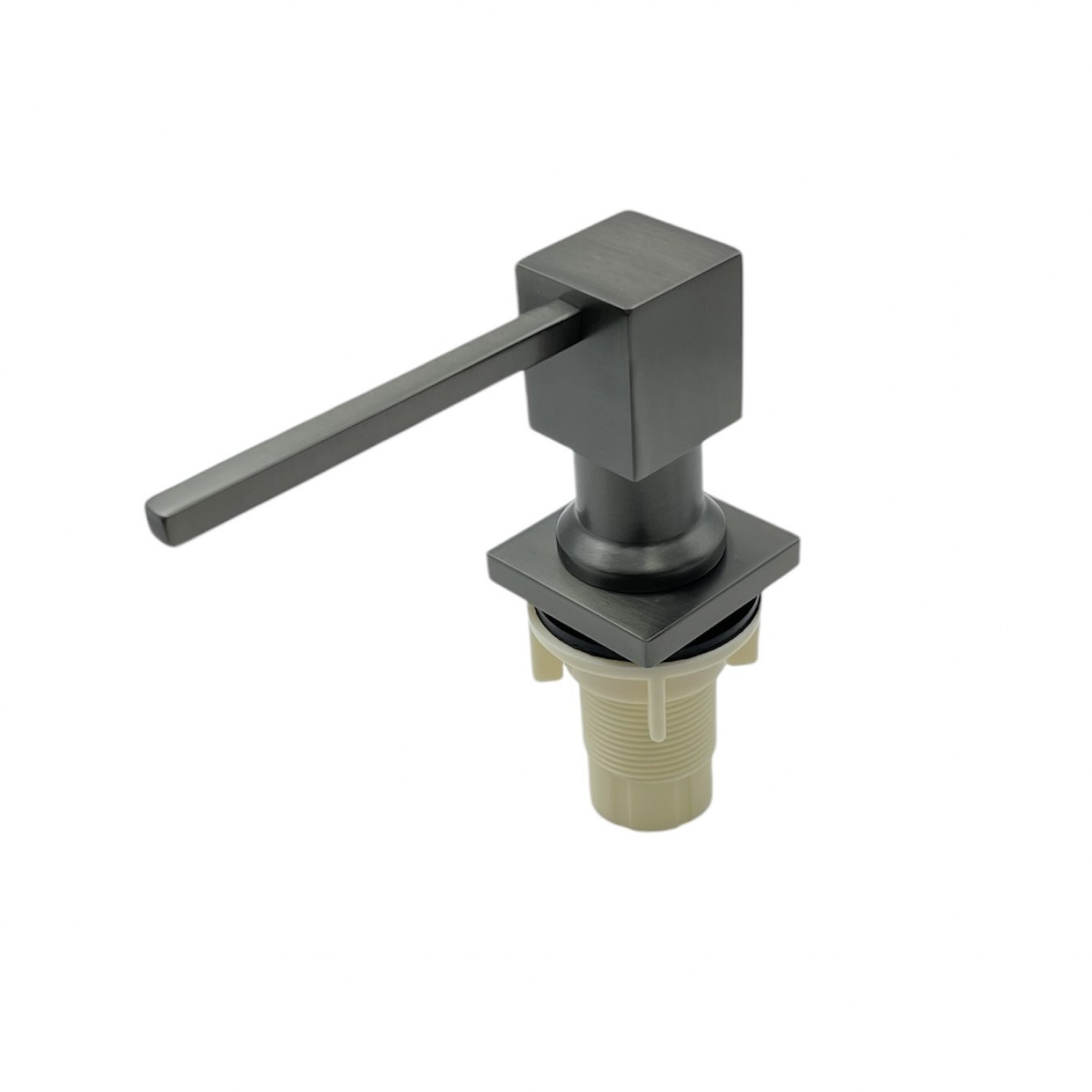 NARON NR7004 Εντοιχιζόμενο Dispenser Σαπουνιού Κουζίνας Τετράγωνο Μεταλλικό 350ml Gun Metal