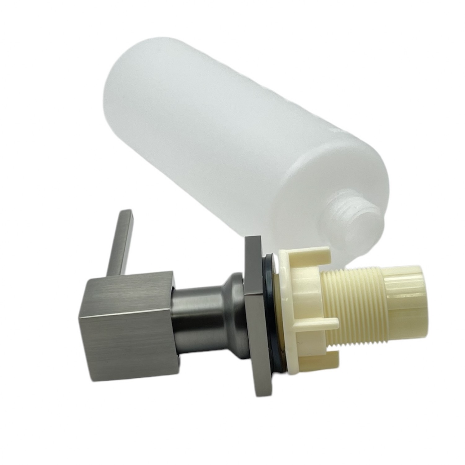 NARON NR7004 Εντοιχιζόμενο Dispenser Σαπουνιού Κουζίνας Τετράγωνο Μεταλλικό 350ml Gun Metal