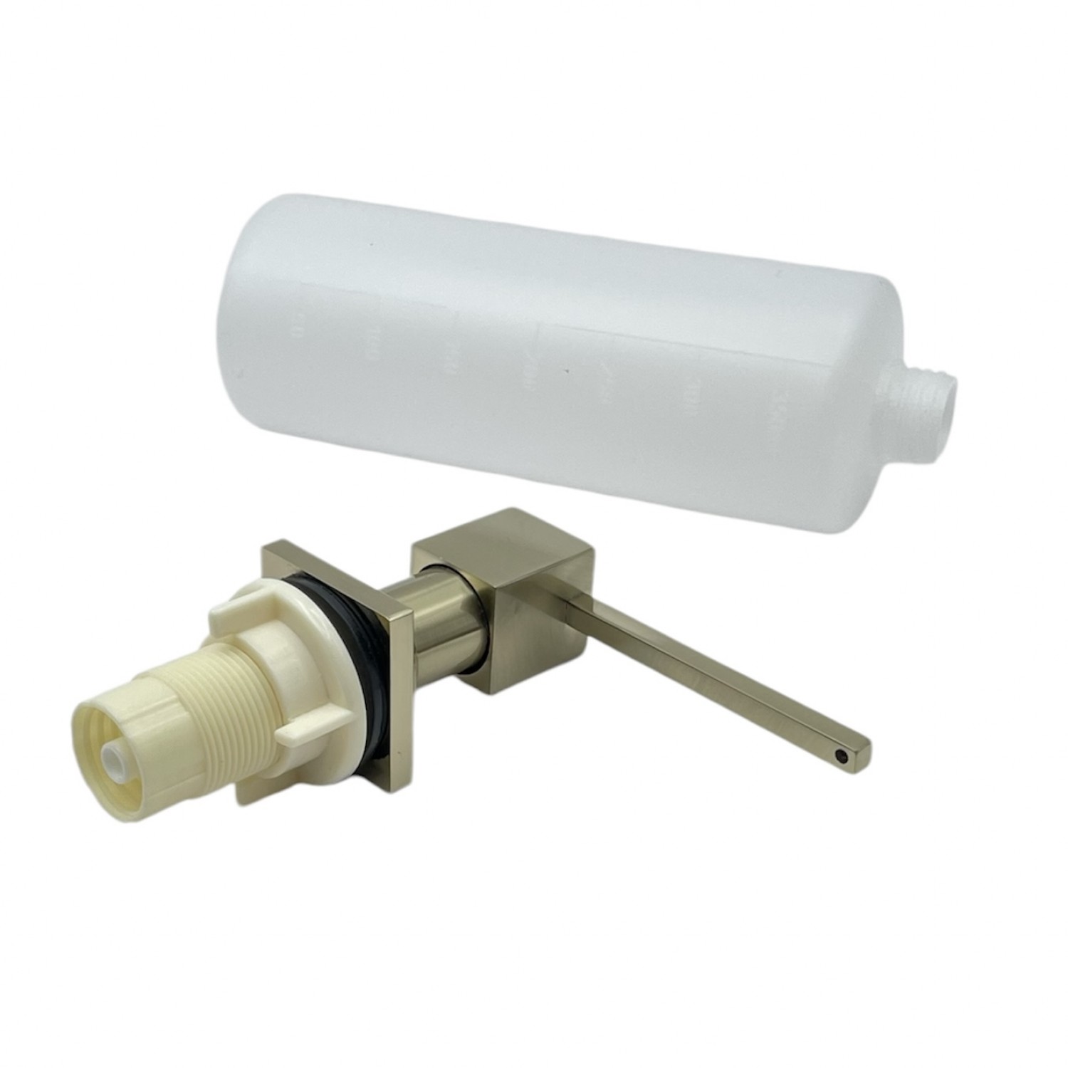 NARON NR7005 Εντοιχιζόμενο Dispenser Σαπουνιού Κουζίνας Τετράγωνο Μεταλλικό 350ml Brushed Gold