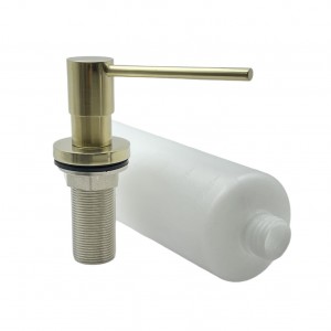 NARON NR8005 Εντοιχιζόμενο Dispenser Σαπουνιού Κουζίνας Μεταλλικό 350ml Brushed Gold