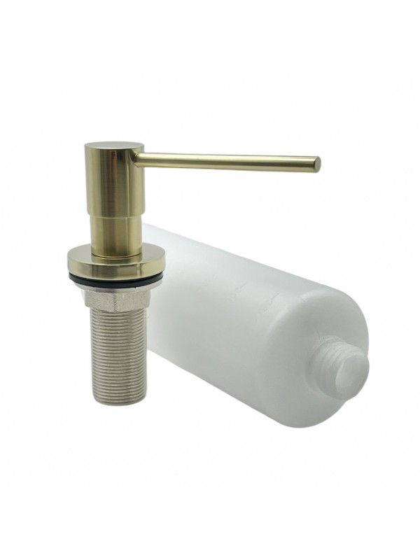 NARON NR8005 Εντοιχιζόμενο Dispenser Σαπουνιού Κουζίνας Μεταλλικό 350ml Brushed Gold