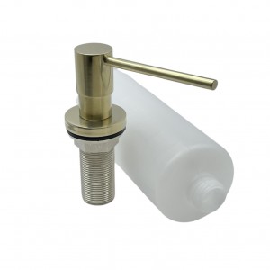 NARON NR8005 Εντοιχιζόμενο Dispenser Σαπουνιού Κουζίνας Μεταλλικό 350ml Brushed Gold