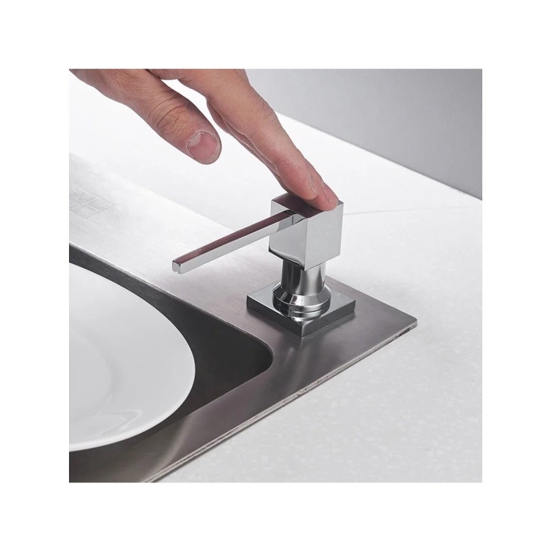 NARON NR7001C Εντοιχιζόμενος Dispenser Σαπουνιού Κουζίνας Μεταλλικό 500ml CHROME Σπίτι-Κήπος