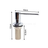 NARON NR8001C Εντοιχιζόμενος Dispenser Σαπουνιού Κουζίνας Μεταλλικό 500ml CHROME 9