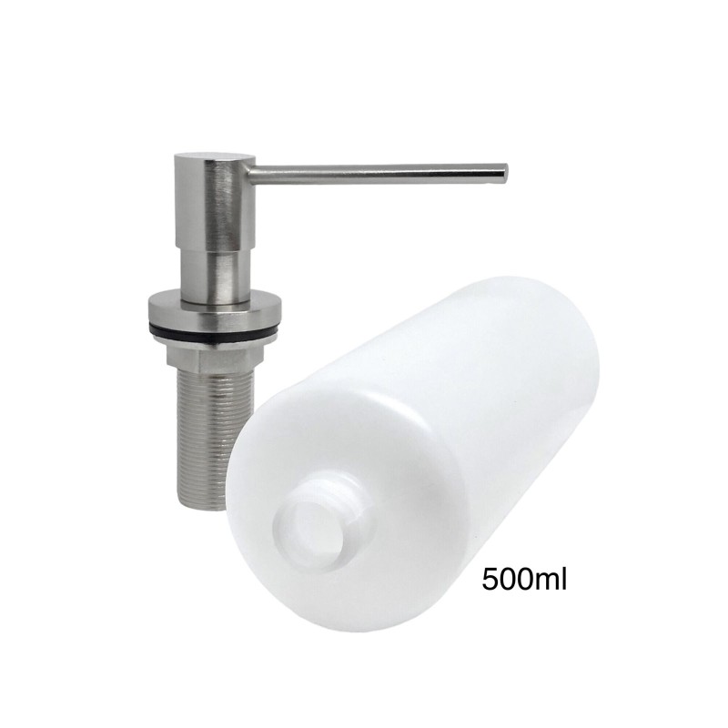 NARON NR8003MN Εντοιχιζόμενος Dispenser Σαπουνιού Κουζίνας Μεταλλικό 500ml MAT NICKEL Σπίτι-Κήπος