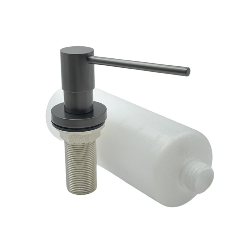 NARON NR8004 Εντοιχιζόμενος Dispenser Σαπουνιού Κουζίνας Μεταλλικό 350ml Gun Metal Σπίτι-Κήπος