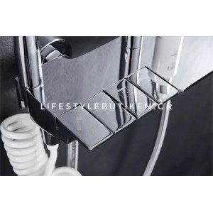 STOCCO Πολυτελή στήλη ντουζ με μπαταρία πιάνο 4 εξόδων με βρυσάκι PQ7702C CHROME