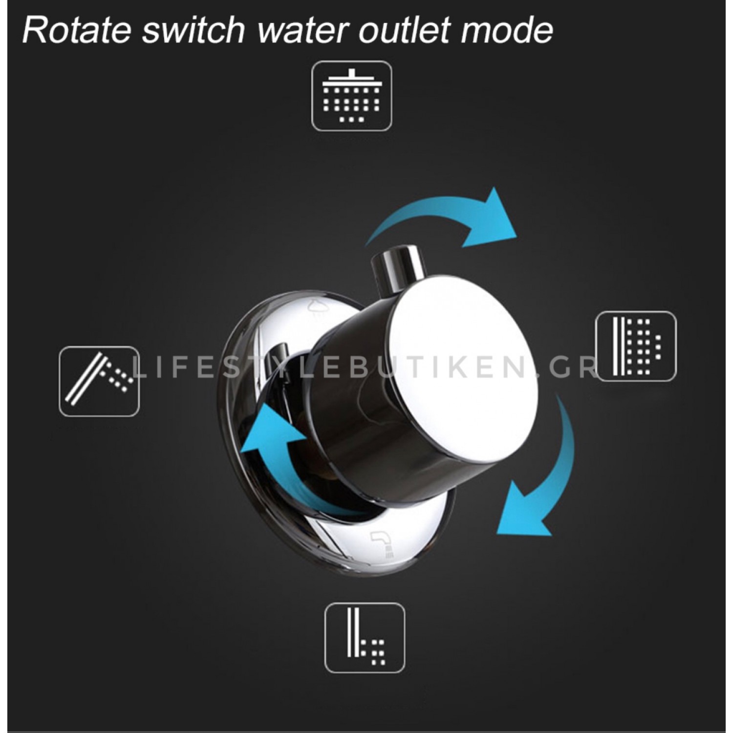 NARON Στήλη Ντουζ Υδρομασάζ Led Φωτισμό Και Ψηφιακή Οθόνη NR-6020MN MAT NICKEL