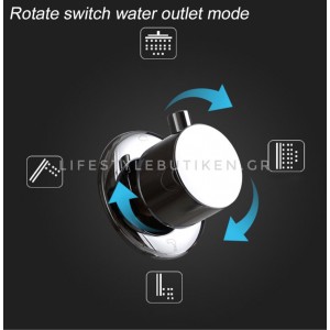 NARON Στήλη Ντουζ Υδρομασάζ Led Φωτισμό Και Ψηφιακή Οθόνη NR-6020MN MAT NICKEL