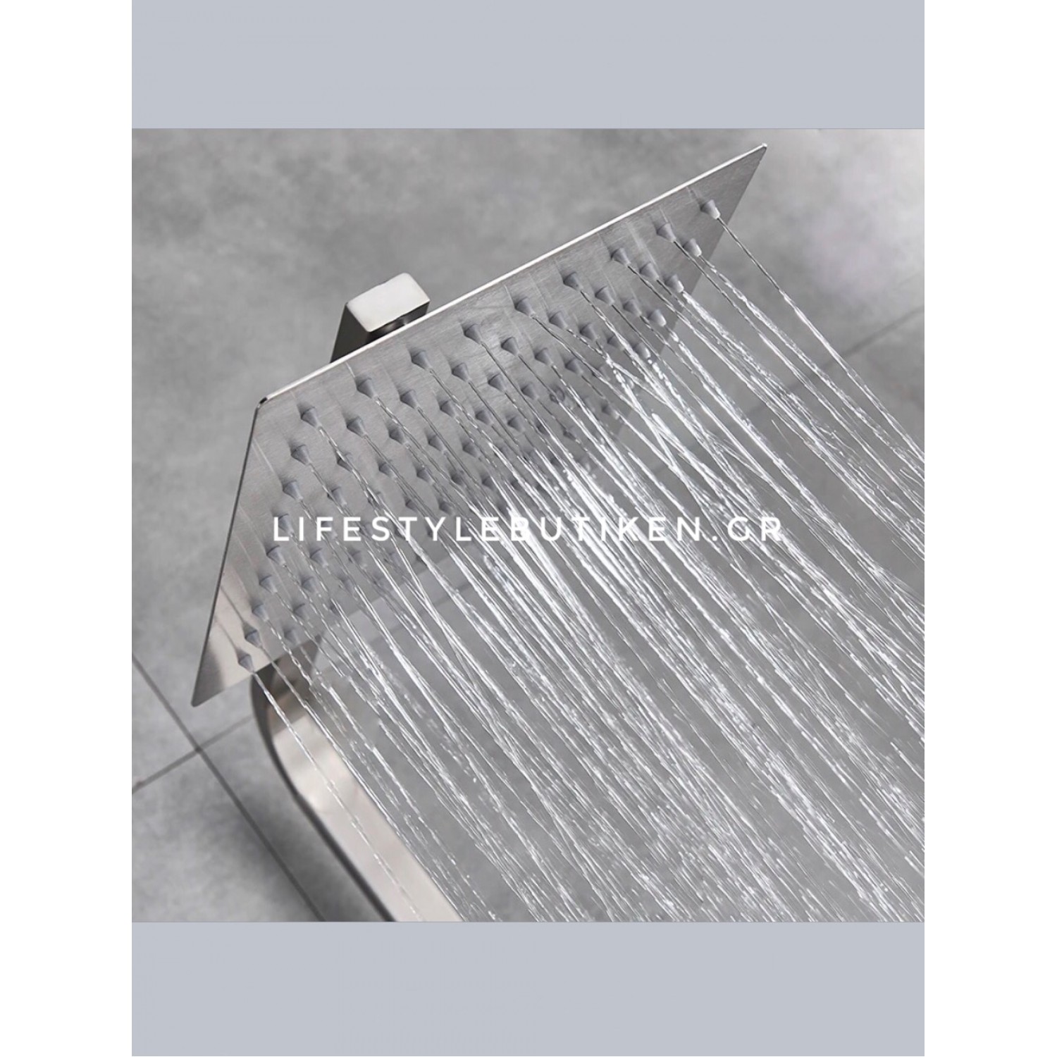 NARON Μεταλλική Στήλη Ντουζ με μπαταρία 3 Εξόδων με Περιστρεφόμενο Ρουξούνι NR-8010MN MAT NICKEL