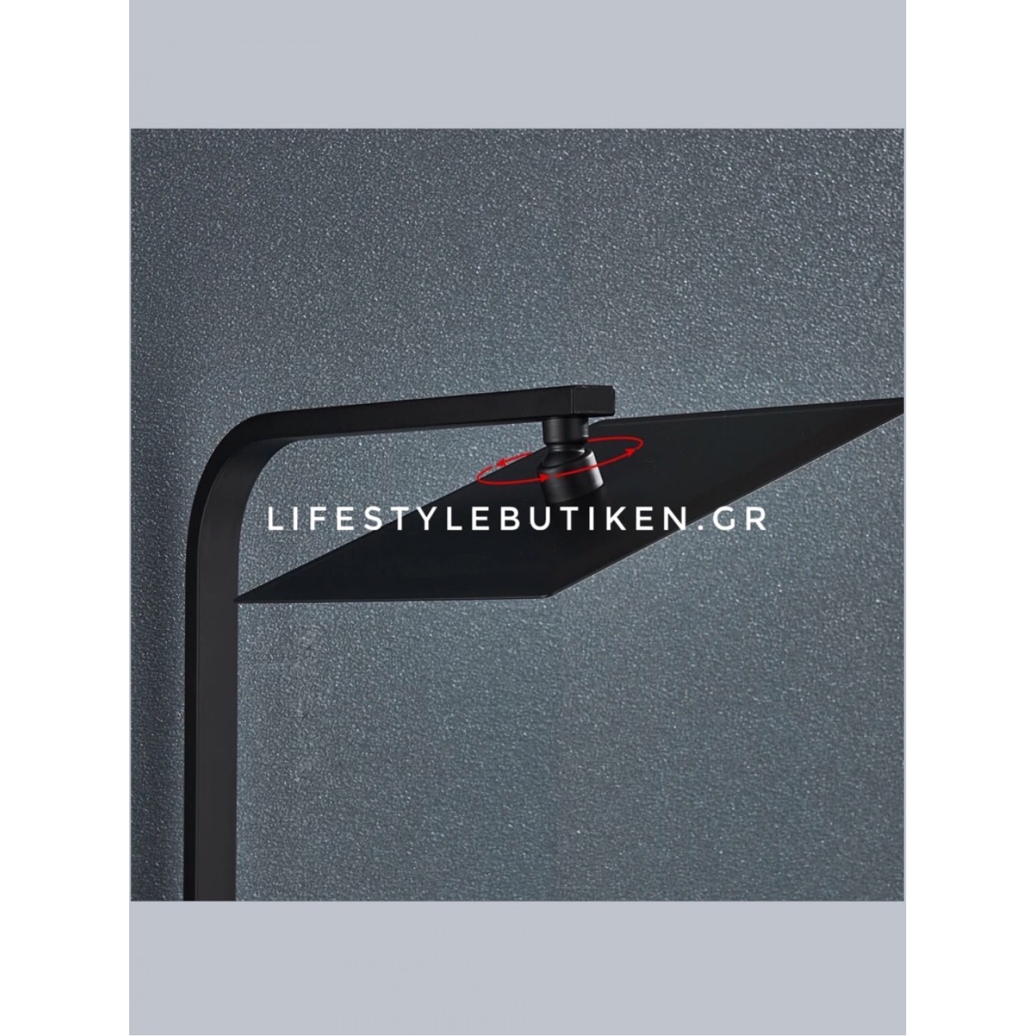 NARON Μεταλλική Στήλη Ντουζ 3 Εξόδων με Περιστρεφόμενο Ρουξούνι NR-7070B BLACK MAT