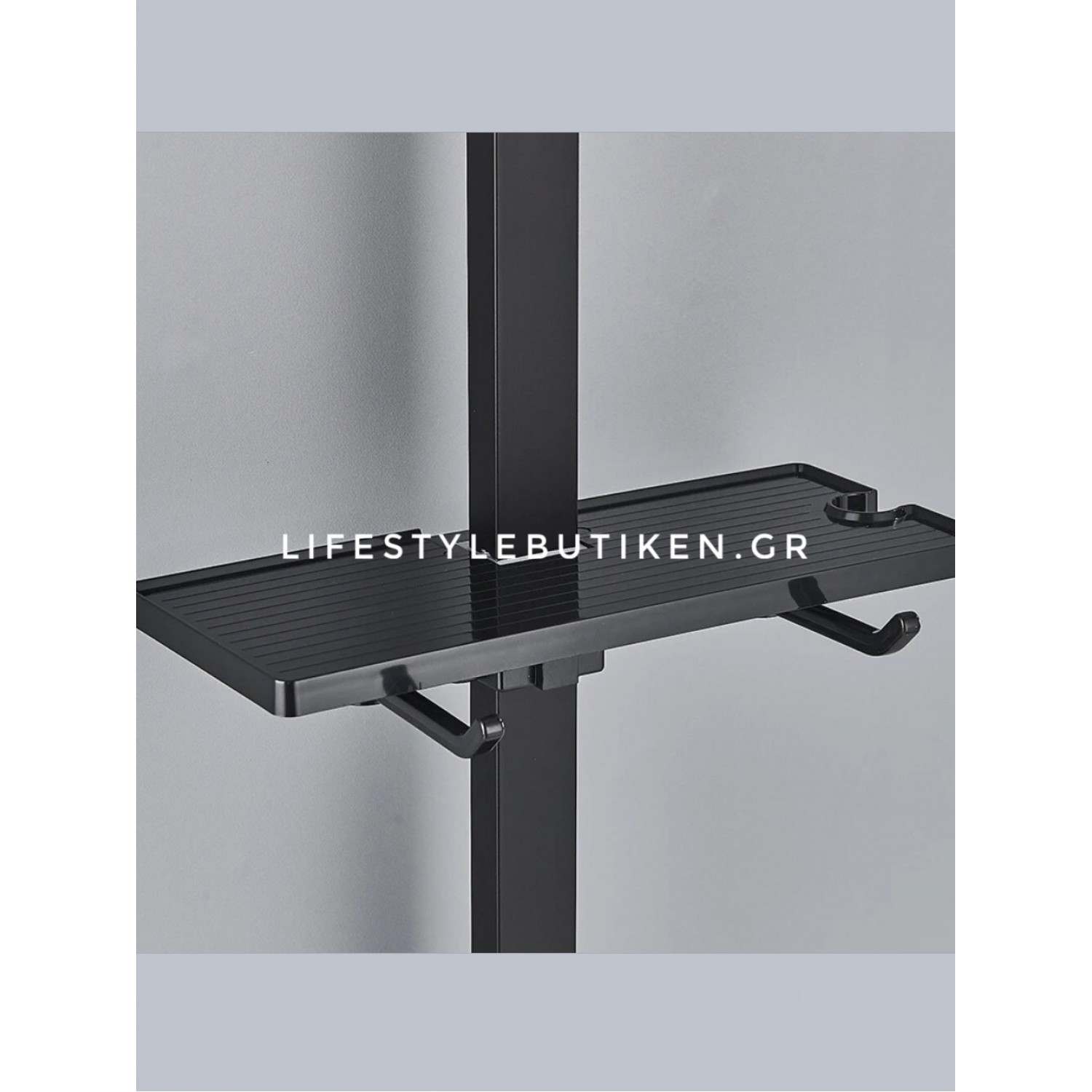 NARON Μεταλλική Στήλη Ντουζ 3 Εξόδων με Περιστρεφόμενο Ρουξούνι NR-7070B BLACK MAT