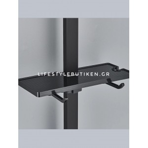 NARON Μεταλλική Στήλη Ντουζ 3 Εξόδων με Περιστρεφόμενο Ρουξούνι NR-7070B BLACK MAT