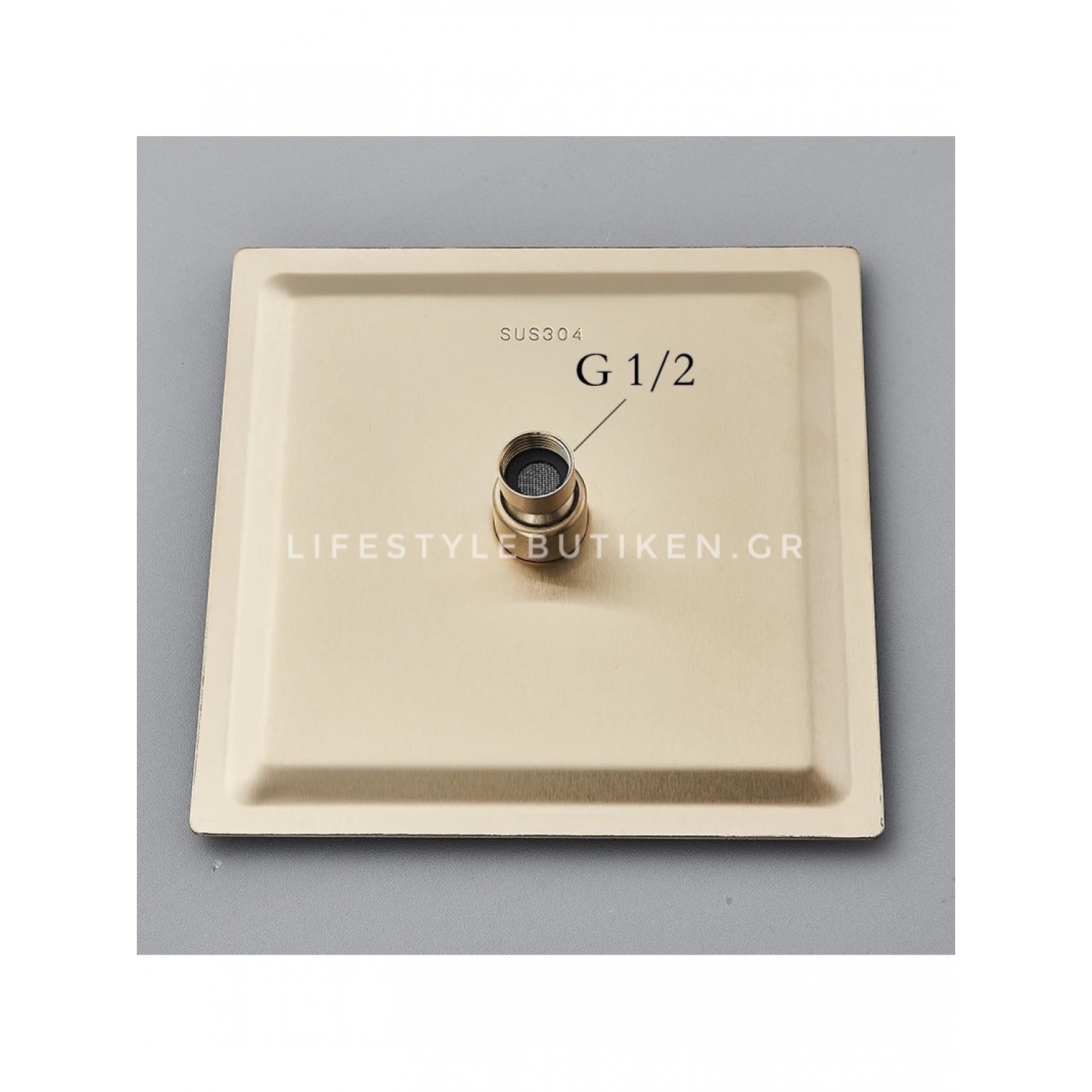 NARON Πολυτελής Στήλη Ντουζ με μπαταρία και ενσωματωμένο βρυσάκι με όλα τα Παρελκόμενα Τοποθέτησης NR9310 Brushed Gold