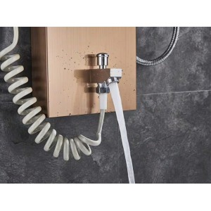 NARON Στήλη Ντουζ Υδρομασάζ Led Φωτισμό Και Ψηφιακή Οθόνη NR6220 ROSE GOLD