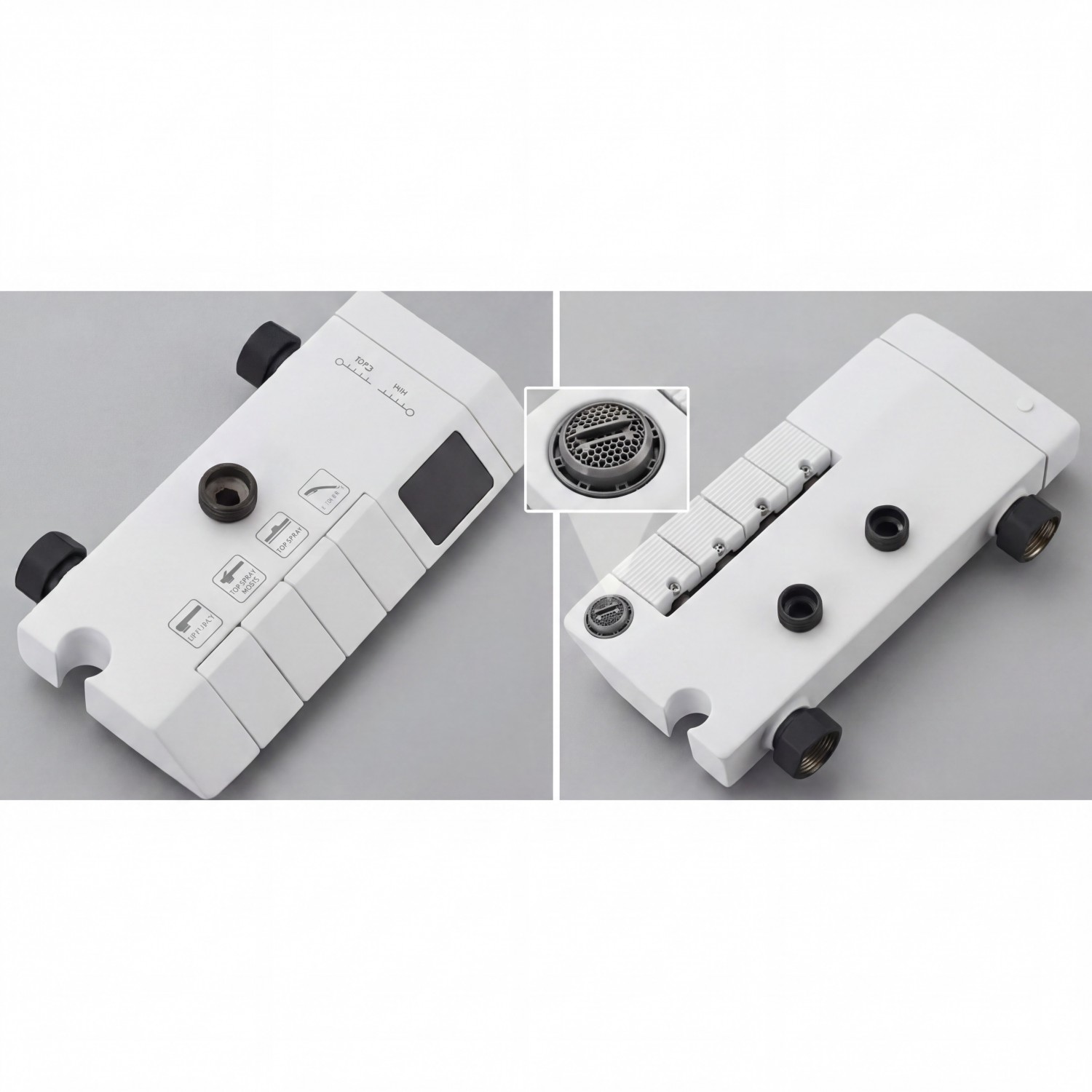 NARON Στήλη Ντουζ Με Μπαταρία Ψηφιακής Οθόνης Και Πλήκτρα Πιάνο NR4022 WHITE