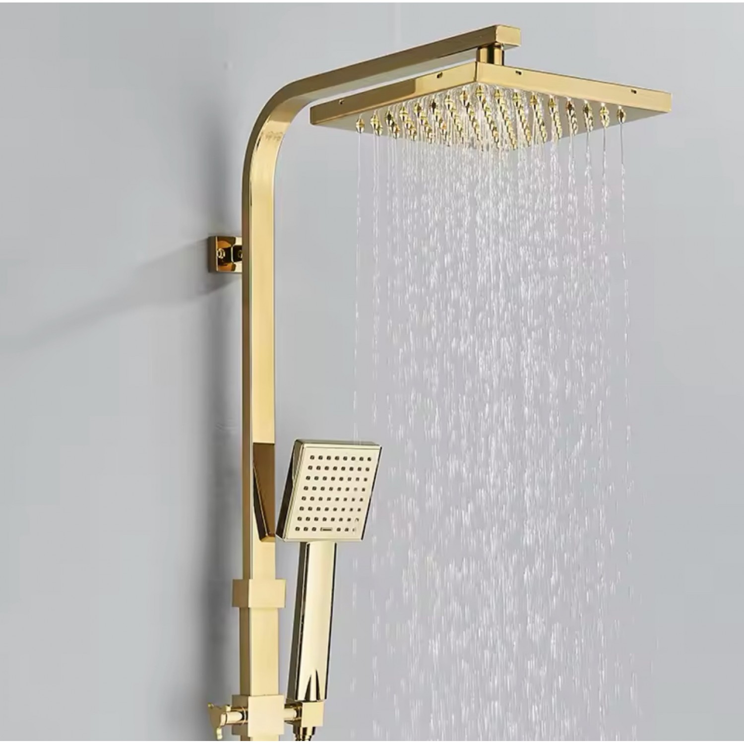 NARON Στήλη Ντουζ 3 Εξόδων Με  Περιστρεφόμενο Ρουξούνι NR-7070PG POLISHED GOLD