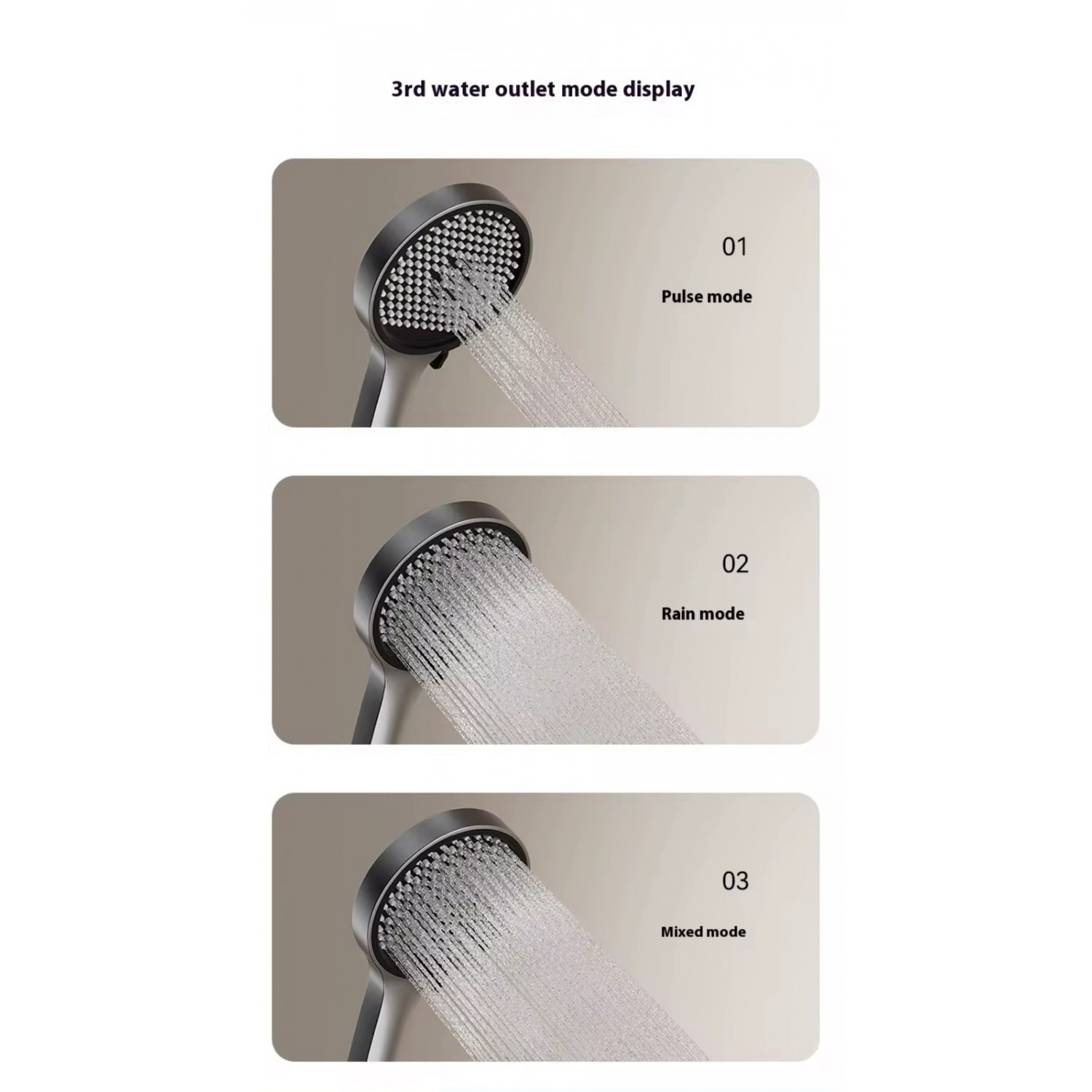 NARON Στήλη Ντους Καταρράκτη Υδρομασάζ Με Ψηφιακή Οθόνη NR6230 Gun Metal