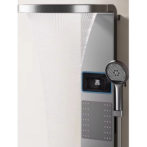 NARON Στήλη Ντους Καταρράκτη Υδρομασάζ Με Ψηφιακή Οθόνη NR6230 Gun Metal