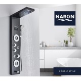 NARON Στήλη Ντουζ Υδρομασάζ Led Φωτισμό Και Ψηφιακή Οθόνη NR-6010B BLACK 1