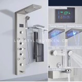 NARON Στήλη Ντουζ Υδρομασάζ Led Φωτισμό Και Ψηφιακή Οθόνη NR-6020MN MAT NICKEL 2
